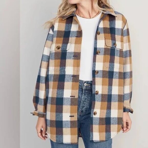 Plaid Soft-Brushed Utility Shacket for Women Sz XS - Picture 13 of 13